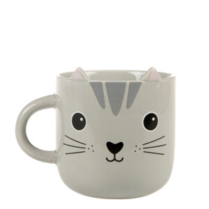 Sass & Belle Nori Cat Kawaii Friends Grey Mug